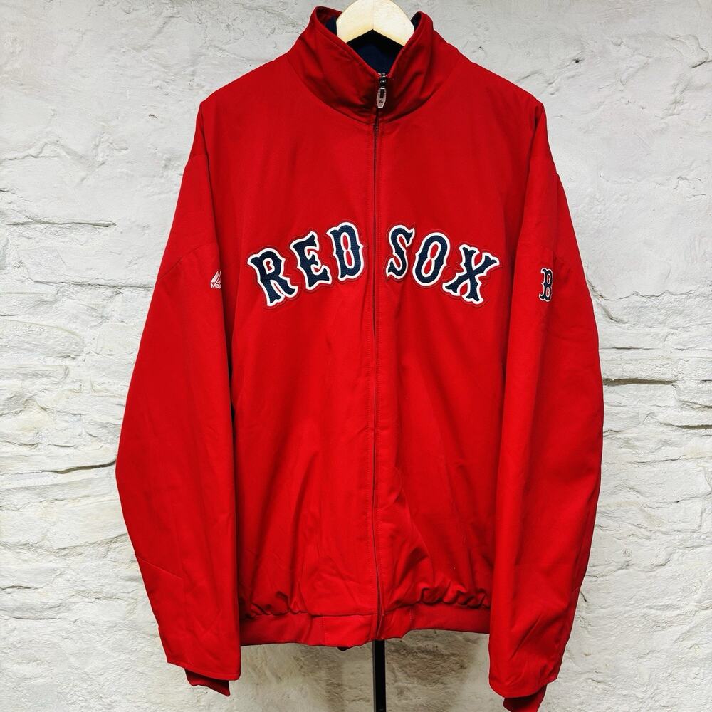 MLB Majestic Authentic Boston Red Sox Therma Base Jacket 2XL Fleece Lined